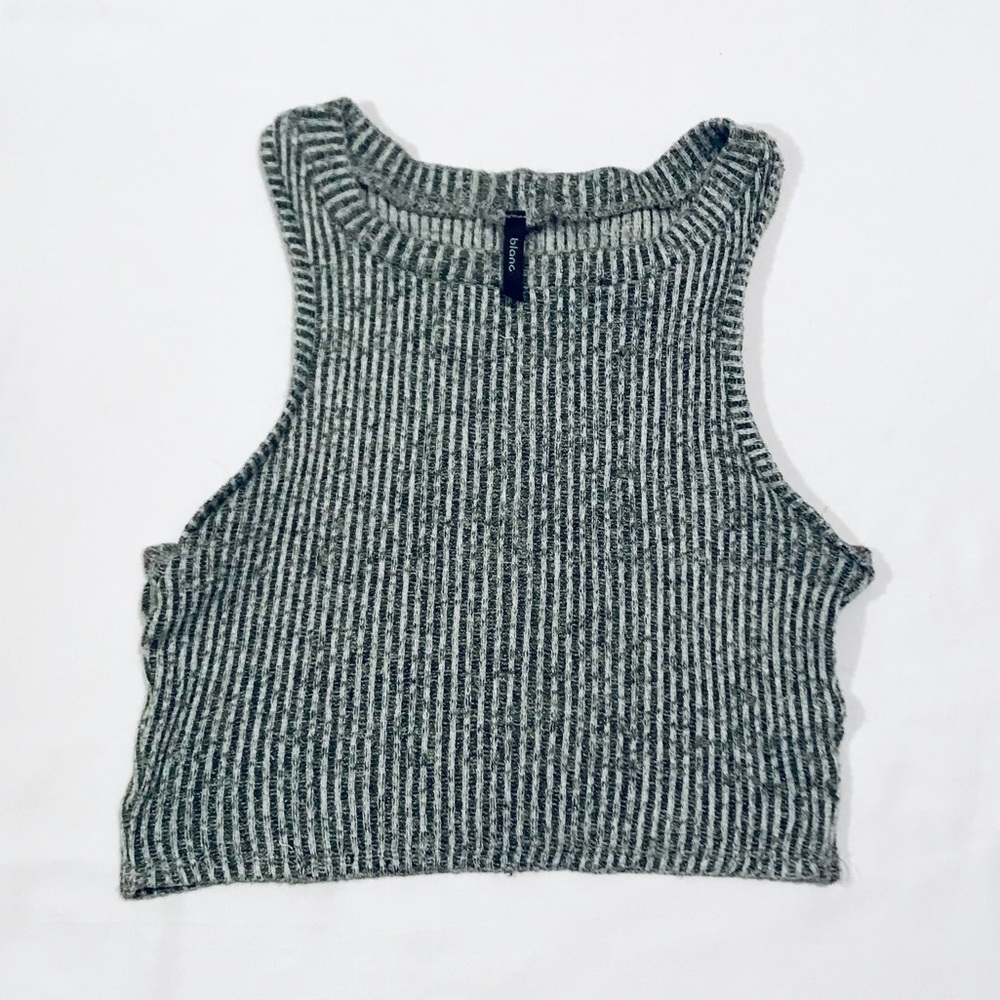 Grey striped two piece set.